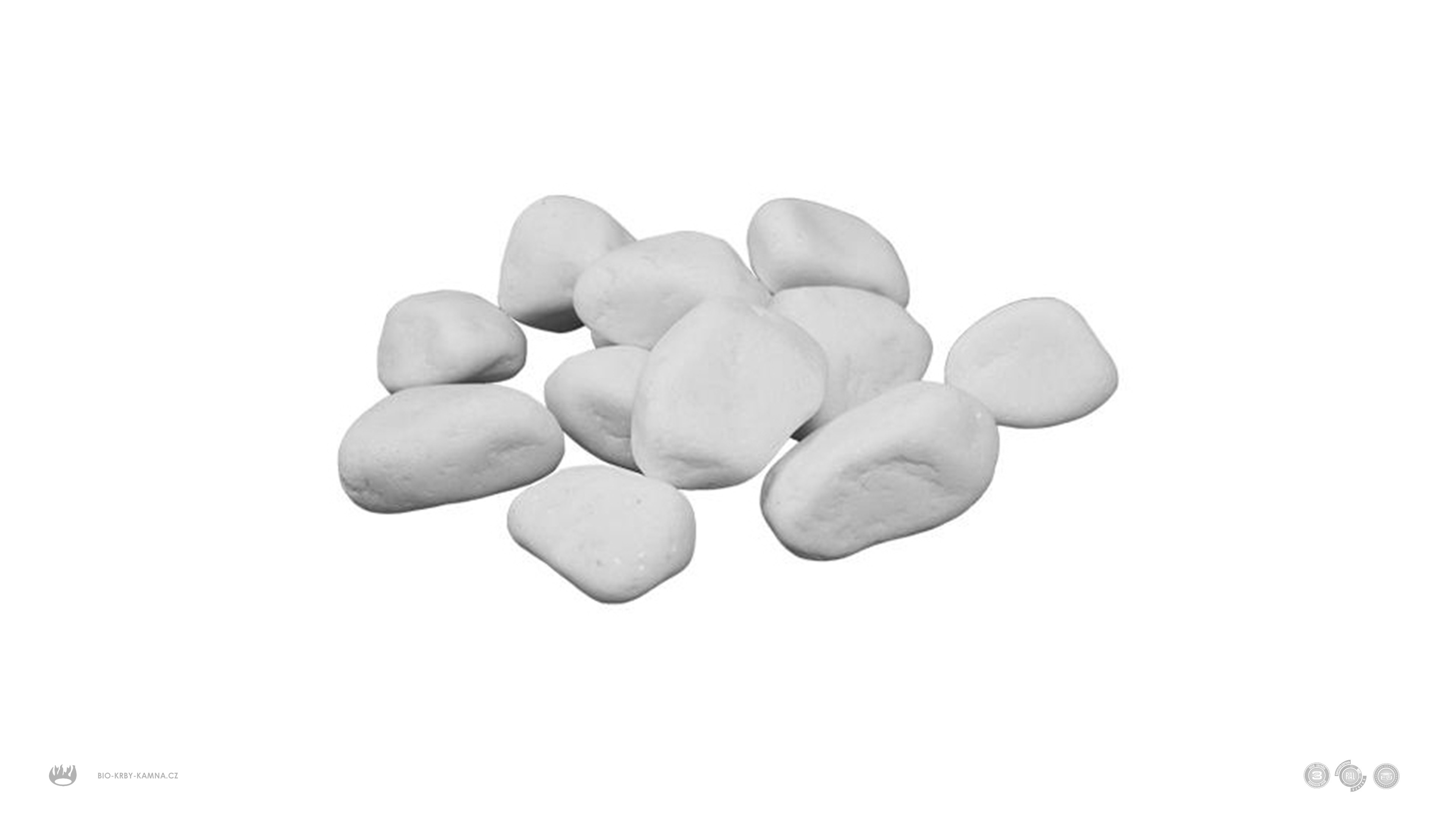 Decorative white stones - marble